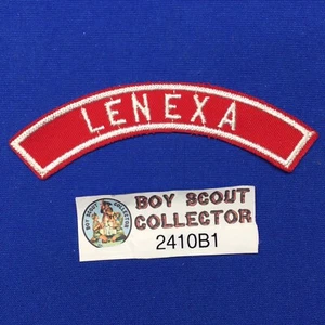 Boy Scout RWS Red White Half Community Strip Lenexa Patch 2410B1 - Picture 1 of 2