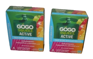 GoGo Two Packs Of 4 Each Squeez Active Fruit Blends W Electrolytes - Picture 1 of 1