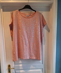Ladies T Shirt, Pink With Foil Animal Print New With Tags From NEXT Size 24 - Picture 1 of 3