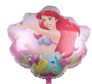 Little Mermaid Ariel Pink Sea Shell Mylar Foil Balloon New 25" My Little Mermaid - Picture 1 of 5