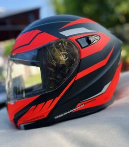 Scorpion-Exo-GT920 Modular Full Face Helmet/Franzandesign/Red/Black/EyeShield/XL - Picture 1 of 17