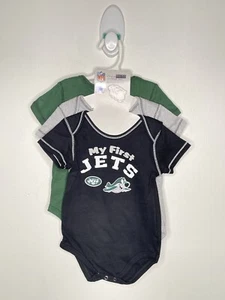 NFL New York Jets 3 Pc Creeper One Piece Bodysuit Set Baby Sizes Football - Picture 1 of 5