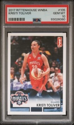 2017 Rittenhouse WNBA KRISTI TOLIVER PSA 10 Washington Mystics Phoenix Mercury - Image 1 of 2
