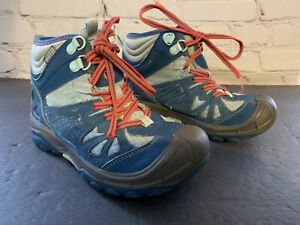 Merrell Kids Capra Mid Waterproof Blue Hiking Boots Sz 13m 