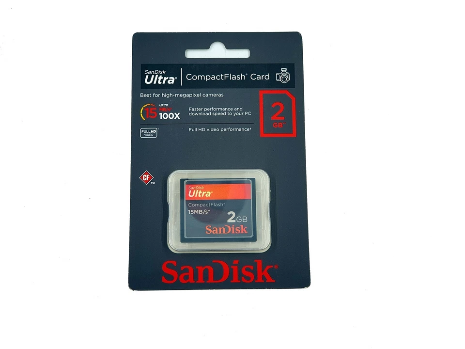 15 pcs  SanDisk Ultra CompactFlash 2 GB Memory Card 15MB/s (SDCFH-002G-U46) - Image 1 of 2