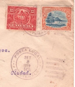 GUATEMALA Cover *POSTA LOCAL* 1919 QUETZAL BIRD 12.5c {samwells-covers}XH19 - Picture 1 of 16