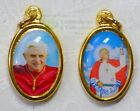 Pope John II / Benedict XVI Picture Medal Pendant, Gold Tone 20mm x 15mm Made in