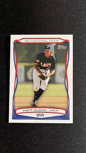 2010 TOPPS USA PAPER PROSPECT MATT OLSON ATHLETICS RC 1ST CARD Braves 16-U