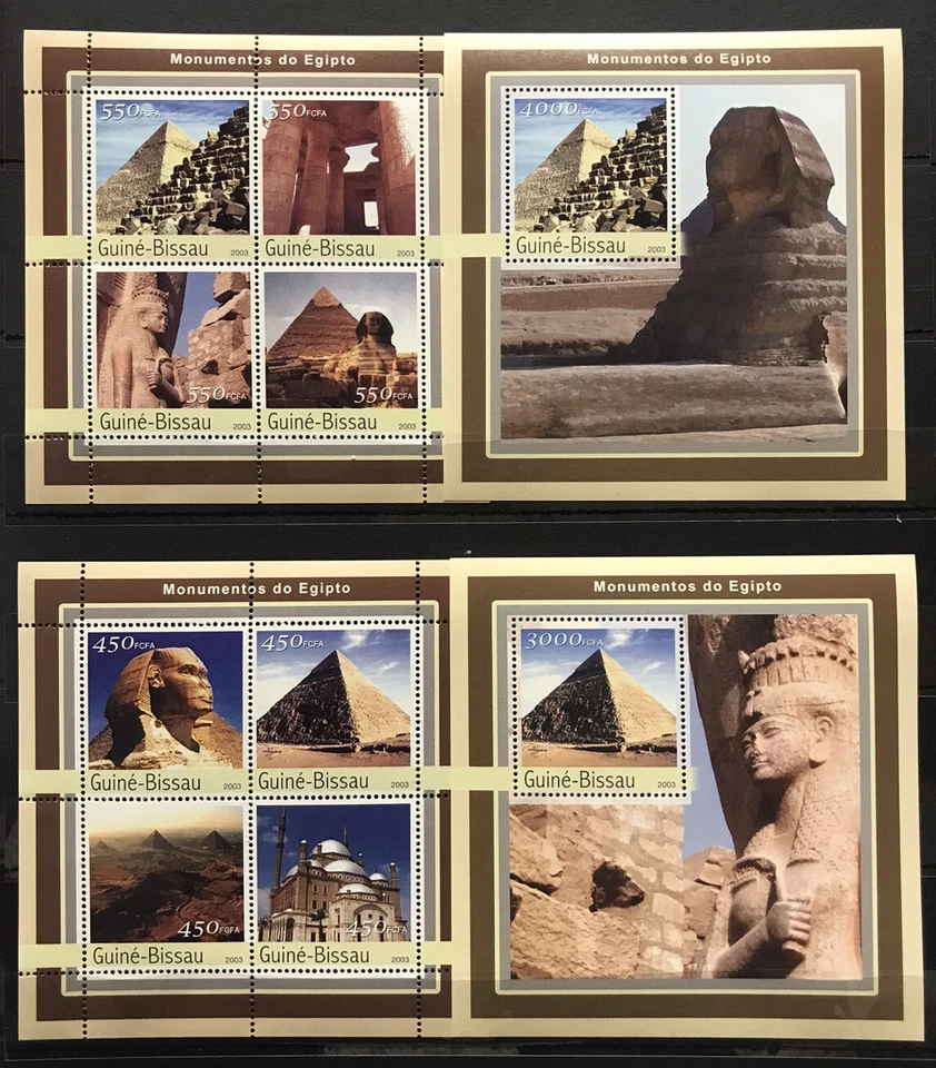 Egyptian Civilization on stamps Guinea Bissau - Timbres    MNH**  Del.9 - Image 1 of 1