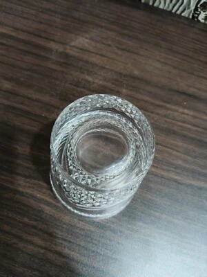 Vaso de whisky vintage de cristal de Bohemia, 3,54", corte radiante, envío gratuito Foto 1 de 4