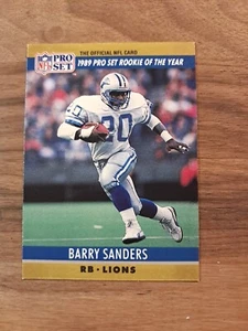 1990 Pro Set - Vincitore del premio "The Official NFL Card" sul davanti #1 Barry Sanders - Foto 1 di 10