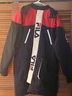 Vintage 90s FILA Ski Jacket Hooded Puffer Nylon Parka Down XXL Red White Blue