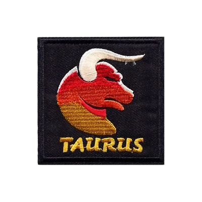 Taurus Zodiac Iron-On Patch - Embroidered Astrology Bull Applique for Clothes - Image 1 of 2