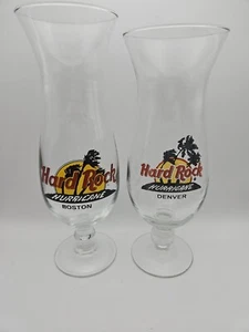 Bicchieri da cocktail Hard Rock Cafe Boston & San Denver Hurricane!! - Foto 1 di 4