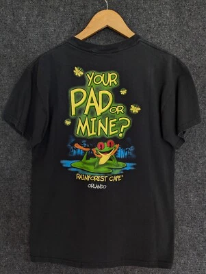 Camisa De Colección Rainforest Café M "Tu Almohadilla o Mina" Rana Parodia Años 90 Budweiser Orlando Foto 1 de 4