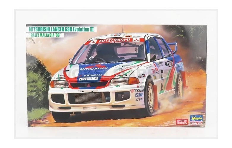 Hasegawa 20537 - 1/24 Mitsubishi Lancer GSR Evo III Course Malaisie 1996 - Neuf
