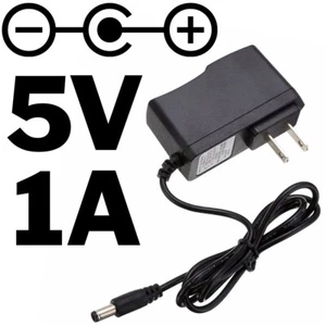 5 Volt DC, 1 Amp Power Adapter 5.5mm OD 2.1MM ID Barrel Jack (Center Positive) - Picture 1 of 2