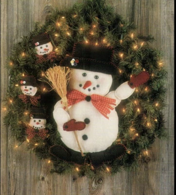 Willy Winter Snowman Doll & Ornaments Pattern Folksy Country Vintage - Image 1 of 2