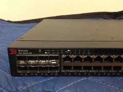 Brocade ICX6610-48P-E 48-Port 8X 1GB SFP PoE+ Gigabit Ethernet Switch - Image 1 of 3