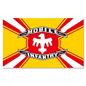 Mobile Infantry and Federation Flag Banner 3 ft x 5 ft Polyester with 2 Brass... - Picture 1 of 7