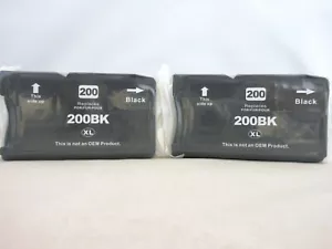 2PK 200 Black Ink Cartridge for Lexmark OfficeEdge Pro4000 Pro5000 Pro5500 5500t - Picture 1 of 3