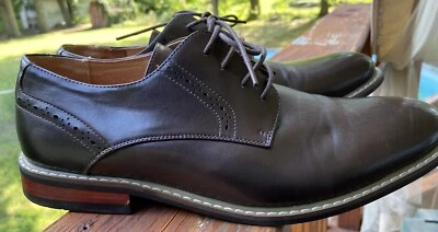 Bruno Marc Mens Oxfords Size 10 Prince-15 Brown Dress Shoes Cap Toe Wedding - Image 1 of 4