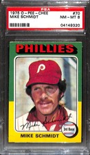 1975 O-Pee-Chee #70 Mike Schmidt PSA 8 04149320