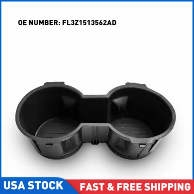For 2015-2017 Ford F-150 17-2022 F-250 Front Seat Dual Cup Holder Rubber Insert - Image 1 of 4