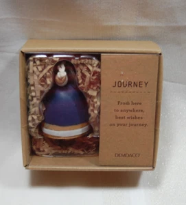 Demdaco Inspired Bells Journey Navy Blue Stoneware Mini Bell - Picture 1 of 4