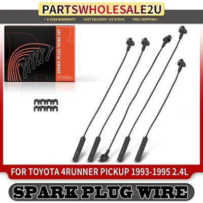 Juego de 5 cables de bujía para camioneta Toyota 4Runner 1993 1994 1995 L4 2,4 L 5 mm Foto 1 de 4