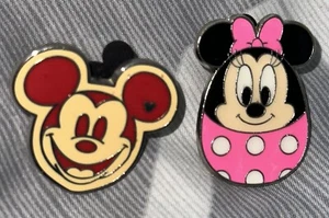 Walt Disney Mickey & Minnie Mouse(2) Vintage Disney Pin Limited Edition - Picture 1 of 3