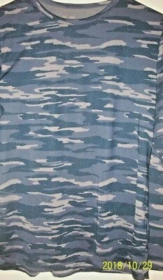 Chill Chaser Boy L Azul Manga Larga Poli Spandex 27 L 20 a través del forro delantero del pecho Foto 1 de 3