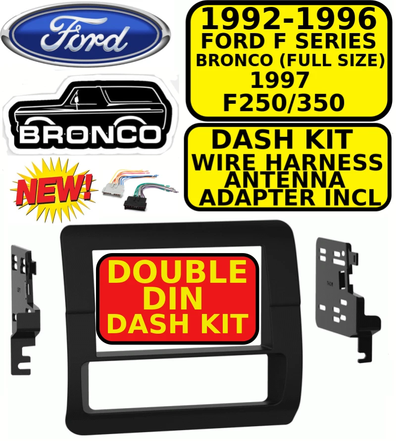 95-5701 KIT DE TABLERO DE RADIO ESTÉREO PARA AUTOMÓVIL METRA DOBLE DIN Ford Serie F y Bronco 92-97  Foto 1 de 4