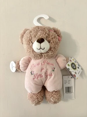 Little Me Bear Thank Heaven For Little Girls Baby Plush Rattle Soft Toy Lovey - Image 1 of 4