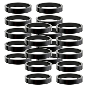 Pack of 2 Origin8 Alloy Headset Spacers 1` x 5mm Spacer Black - Picture 1 of 2
