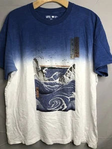 Uniqlo Museum of Fine Arts Boston Hemd Herren XL Baumwolle WAVES ASIAN - Bild 1 von 16