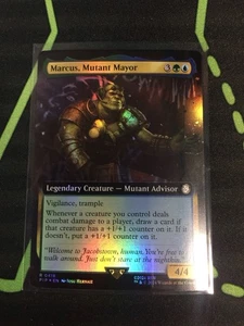 MTG Magic The Gathering Marcus, Mutant Mayor Foil PIP Rare Ex Art Fallout Simic - Picture 1 of 1
