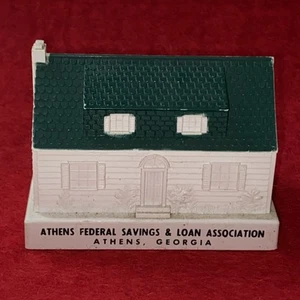 Vintage Banthrico Plastic Home Still Coin Bank Athens GA Federal Savings & Loan - Picture 1 of 7