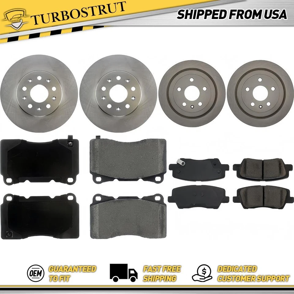 Front & Rear OE Brake Rotors Brake Pads Kit for 2014-2016 Cadillac CTS 3.6L - Image 1 of 1