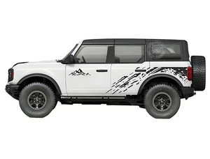 Graphic Mud Splash Decal Mountain Sticker For Ford Bronco Trunk Side Door Stripe - Bild 1 von 5