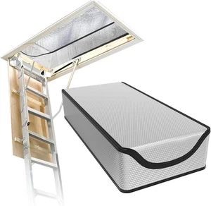 Standard Size 25"x54"x11" Attic Stairs Door Insulation Zipper Thick Cover Tent - Foto 1 di 5