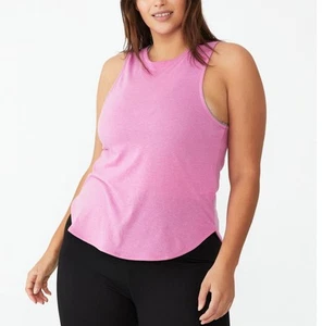 COTTON ON Women Pullover Activewear Tops Sleeveless Solid Round Neck A7585 - Picture 1 of 14