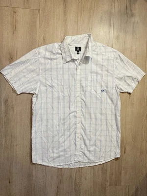QuikSilver Men’s Shirt Retro Y2K 2000’s Classic Dress Shirt Blue Stripes XXL - Image 1 of 4