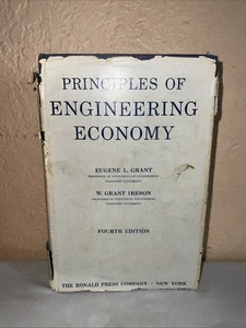 Vintage 1960 -Principles of Engineering Economy Grant & Ireson 4th Edition HCDJ - Foto 1 di 19
