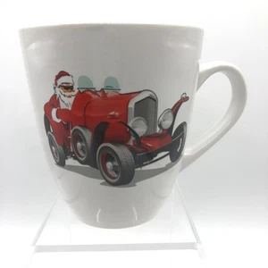 Tasse Kaffeetasse Bruntmor SANTA Driving a Hot Rod Roadster Auto 16 oz Weihnachten - Bild 1 von 8