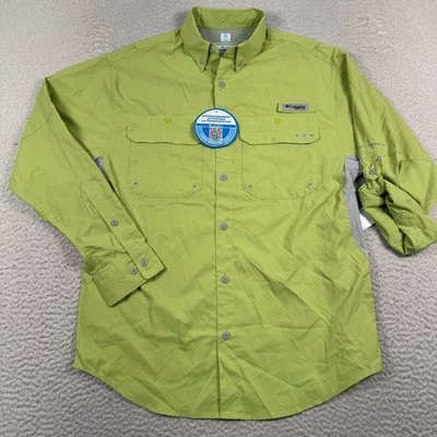 Camisa Columbia Cast Away Zero Tejida Con Botones Para Hombre S Manga Larga Verde *Defectos Foto 1 de 4