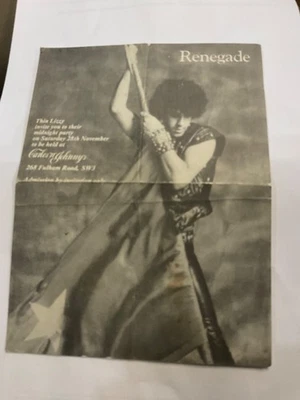 Vintage Thin Lizzy private party invitation /setlist  1981 - Image 1 of 2