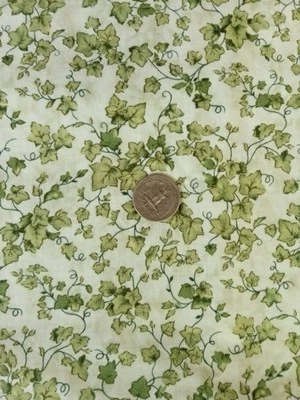 Faye Burgos Marcus Bros Cotton Ivy Fabric  1 3/4 Yards New - Image 1 of 4