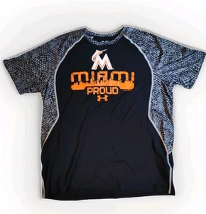 Miami Marlins Herren Gr. 2XL Shirt Under Armour schwarz MLB Heat Gear sportlich - Bild 1 von 11