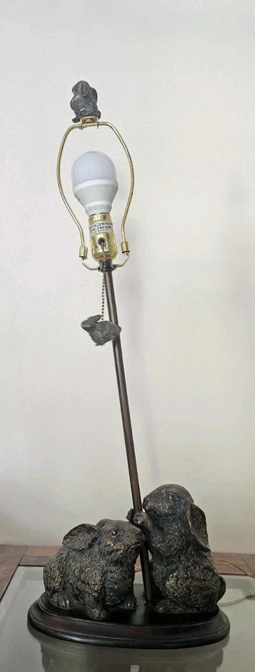 "Lámpara de mesa vintage Pottery Barn 27"" caprichosa lámpara de desmontaje conejito"  Foto 1 de 4